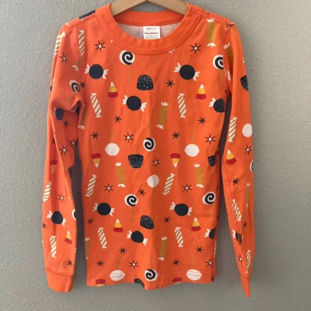Hanna Andersson Halloween Long John Pajamas - Candy - Sweet Treats - 10 #2